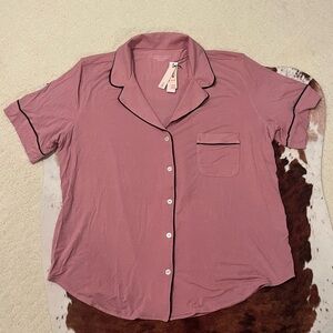 Victoria's Secret Mauve Button-Up Sleep Shirt